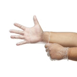 McKesson Confiderm® Exam Glove X-Large NonSterile Vinyl Standard Cuff Length Smooth Clear Not Rated (871025_BX) 50/BX