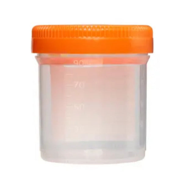 Cardinal Urine Specimen Container 53 X 62 mm 90 mL (3 oz.) Screw Cap Sterile (1153433_PK) 100/PK