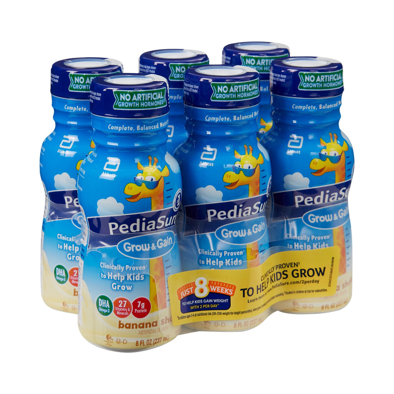 PediaSure® Grow & Gain Shake Pediatric Oral Supplement Banana Flavor 8 oz. Bottle Liquid Calories (764399_CS) 24/CS