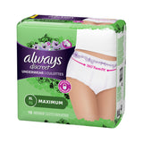 Always® Discreet Female Adult Absorbent Underwear Pull On with Tear Away Seams X-Large Disposable Heavy Absorbency (928384_PK) 15/PK
