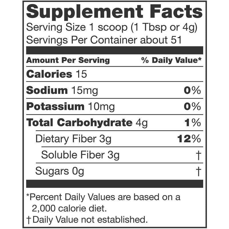Nutrisource® Fiber Oral Supplement Unflavored Powder 7.2 oz. Canister (777274_EA) 1/EA