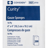 Curity™ Gauze Sponge 4 X 4 Inch 16-Ply Square NonSterile 200 per Pack (10287_EA) 1/EA