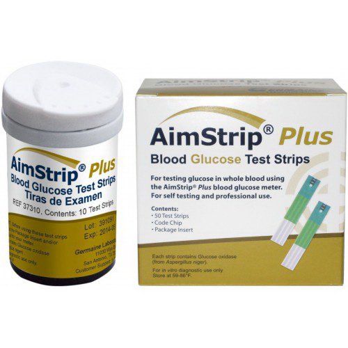 AimStrip® Plus Blood Glucose Test Strips 50 Strips per Pack (1029175_BX) 50/BX