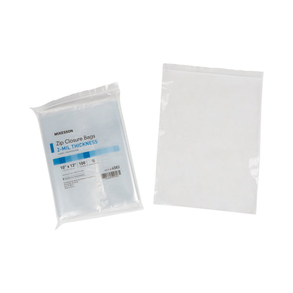 McKesson Reclosable Bag 10 X 13 Inch Polyethylene Clear Zipper Closure (864520_CS) 10/CS