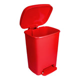 McKesson Trash Can 32 Quart / 8 gal. Red Plastic Rectangular (1223709_EA) 1/EA