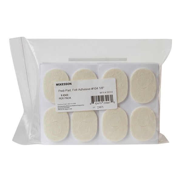 McKesson Pedi-Pad Foot Pad Size 104 Adhesive Foot (1111080_PK) 100/PK
