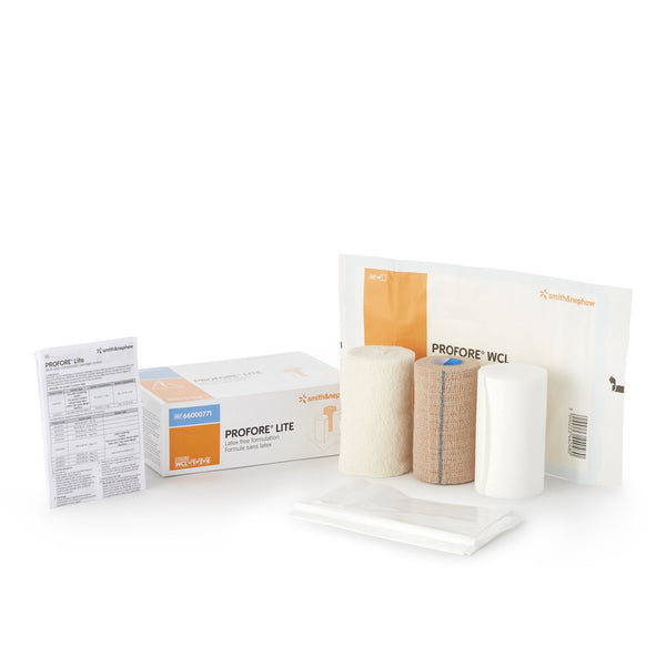 Profore Lite 3 Layer Compression Bandage System Self-Adherent / Tape Closure Tan / White NonSterile Low Compression (684175_PK) 1/PK