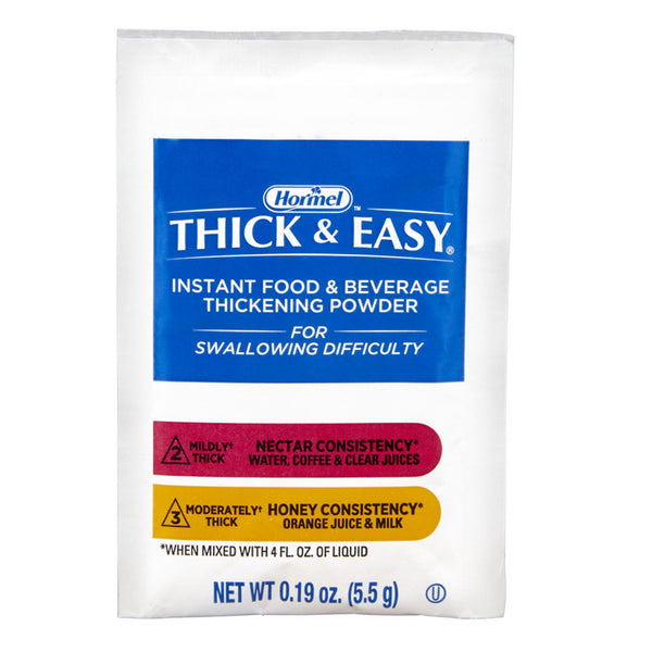 Thick & Easy® Food and Beverage Thickener 5.5 Gram Individual Packet Unflavored Powder IDDSI Level 2 Mildly Thick (781468_EA) 1/EA