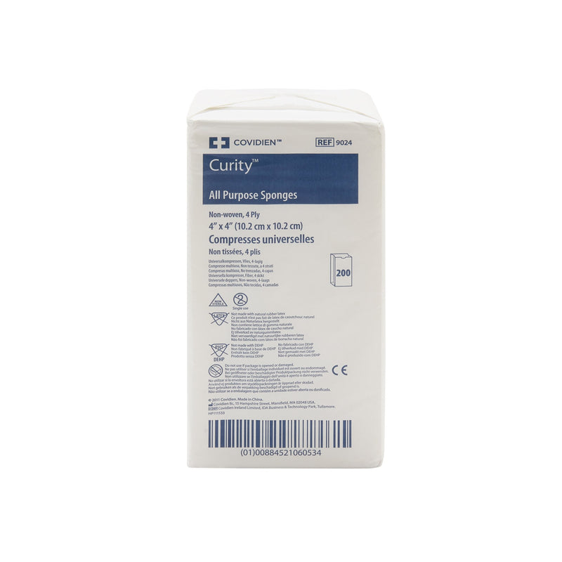 Curity™ Nonwoven Sponge 4 X 4 Inch 4-Ply NonSterile 200 per Pack (151784_CS) 2000/CS