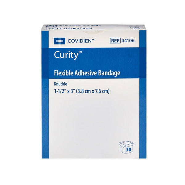 Curity™ Adhesive Strip 1-1/2 X 3 Inch Fabric Knuckle Tan Sterile (801923_CS) 1200/CS