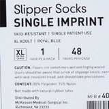 McKesson Terries™ Slipper Socks Unisex Adult X-Large Single Tread Single Patient Use Royal Blue (334875_CS) 48/CS