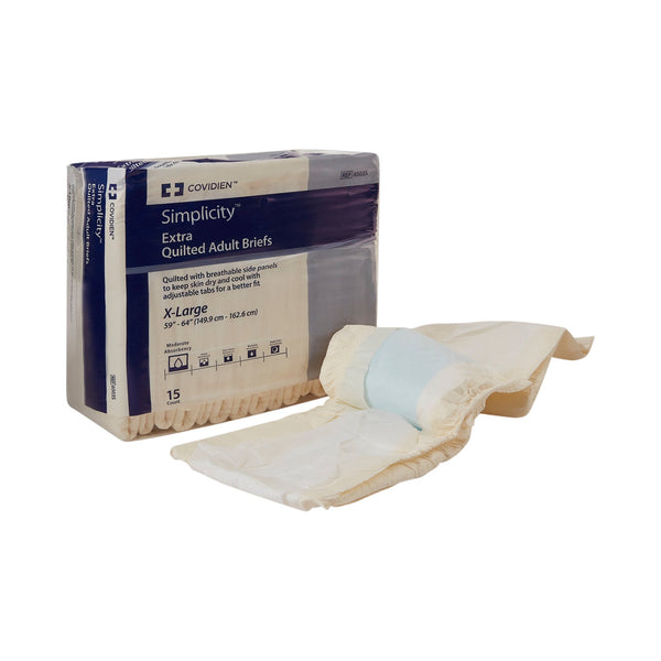 Wings™ Extra Quilted Unisex Adult Incontinence Brief X-Large Disposable Moderate Absorbency (846765_EA) 1/EA