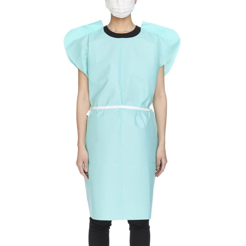 McKesson Patient Exam Gown One Size Fits Most Teal Disposable (224226_CS) 50/CS