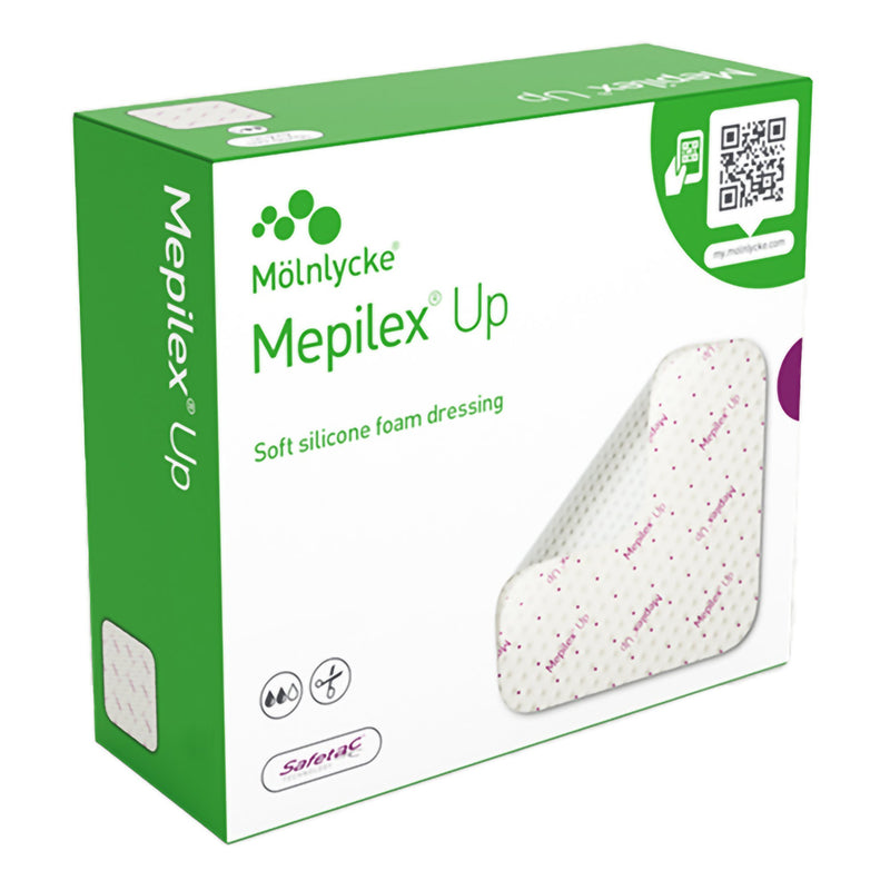 Mepilex® Up Foam Dressing 8 X 8 Inch Without Border Without Film Backing Silicone Adhesive Square Sterile (1226032_EA) 1/EA