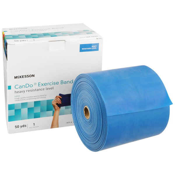 McKesson CanDo® Exercise Resistance Band Blue 5 Inch X 50 Yard Heavy Resistance (1073318_EA) 1/EA