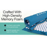 Kanjo Acupressure Foot Mat Sapphire / White Cotton-Linen Fabric / Memory Foam / Plastic 14 X 16 Inch (1236437_EA) 1/EA