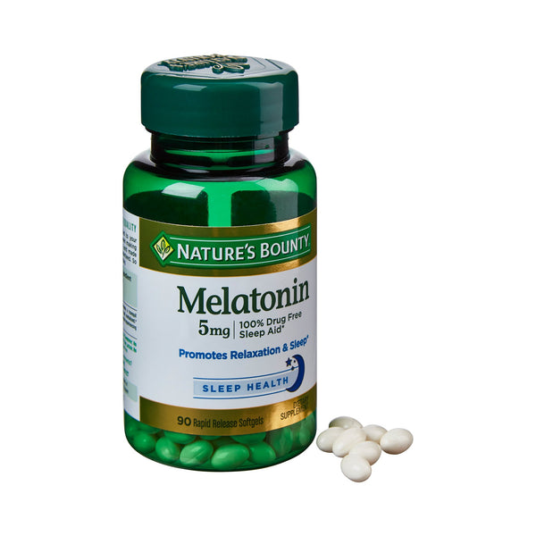 Nature's Bounty® Natural Sleep Aid 90 per Bottle Softgels 5 mg Strength (766613_BT) 1/BT