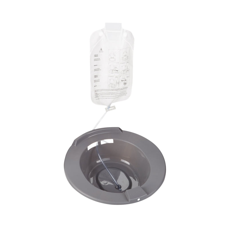 McKesson Sitz Bath Round Graphite Plastic 2000 mL Bag Graduated, 500 mL Increments up to 2000 mL (1028137_EA) 1/EA