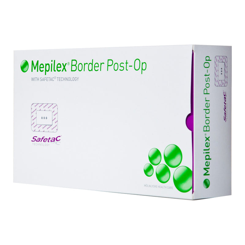 Mepilex® Border Post-Op Foam Dressing 4 X 10 Inch With Border Film Backing Silicone Adhesive Rectangle Sterile (1058163_BX) 5/BX