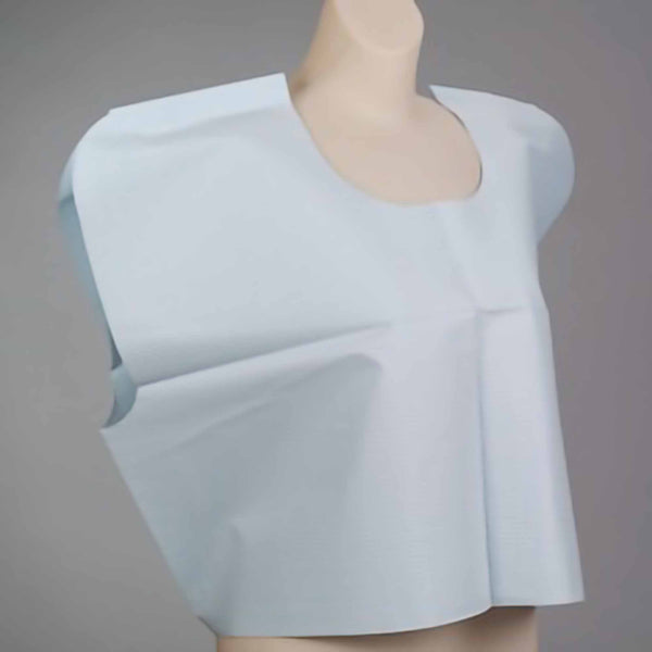Tidi® Exam Cape Blue One Size Fits Most Front / Back Opening Without Closure Unisex Disposable (768787_CS) 100/CS