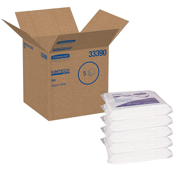 KIMTECH PURE W4 Cleanroom Wipe ISO Class 4 100 Count Double Bag 9 X 9 Inch NonSterile Disposable (566444_PK) 100/PK