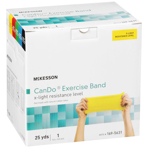 McKesson CanDo® Exercise Resistance Band Yellow 5 Inch X 25 Yard X-Light Resistance (1073312_EA) 1/EA