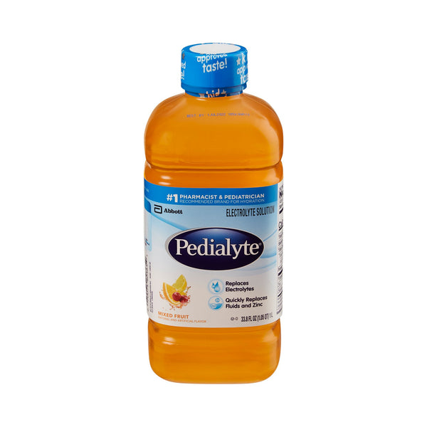 Pedialyte® Classic Oral Electrolyte Solution Mixed Fruit Flavor 33.8 oz. Electrolyte (223081_CS) 8/CS