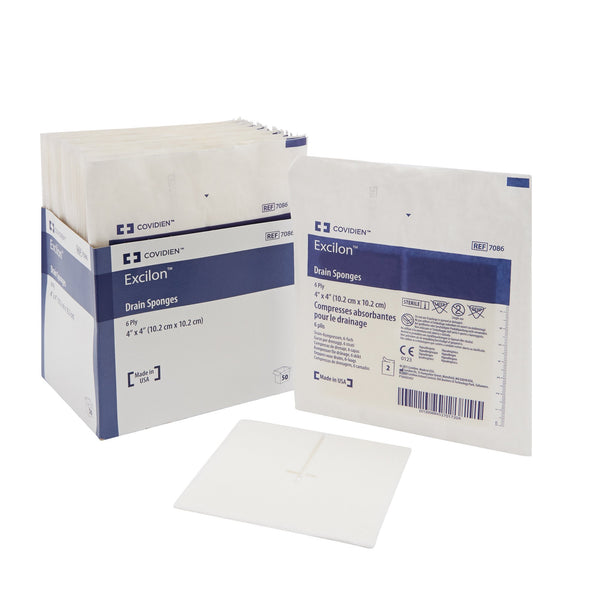 Excilon™ Drain Sponge 4 X 4 Inch 6-Ply Sterile 2 per Pack (401587_PK) 1/PK