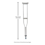 McKesson Underarm Crutches Adult 5 Foot 2 Inch to 5 Foot 10 Inch User Height Aluminum Frame 350 lbs. Weight Capacity (1065294_PR) 2/PR