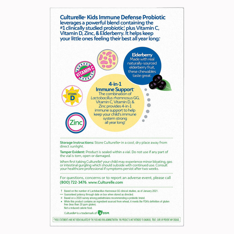 Culturelle® Probiotic Dietary Supplement 30 per Box Chewable Tablet (1268963_BX) 1/BX