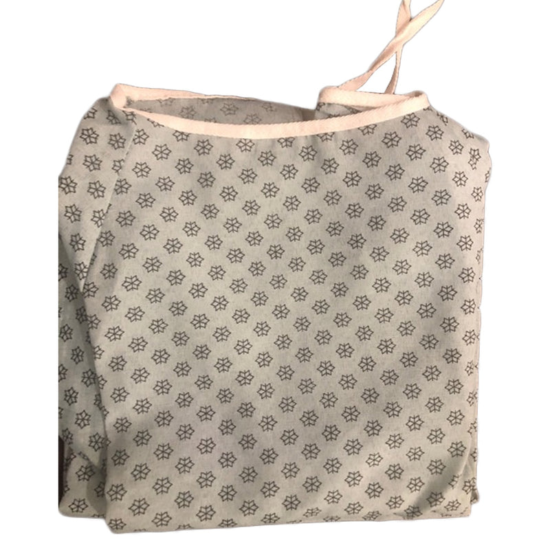 Lew Jan Textile Patient Exam Gown One Size Fits Most Blue Print Reusable (1174258_DZ) 12/DZ