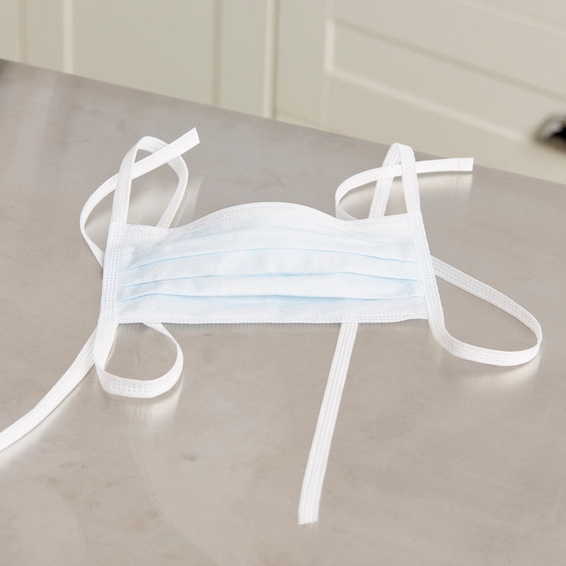 McKesson Surgical Mask ASTM Level 1 Tie Closure One Size Fits Most (206484_CS) 300/CS