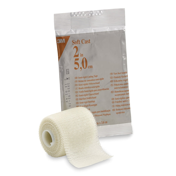 3M™ Scotchcast™ Soft Cast Cast Tape 2 Inch X 12 Foot Fiberglass White (1056752_CS) 10/CS