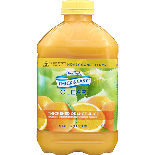 Thick & Easy® Thickened Beverage 46 oz. Bottle Orange Flavor Liquid IDDSI Level 3 Moderately Thick/Liquidized (797172_CS) 6/CS