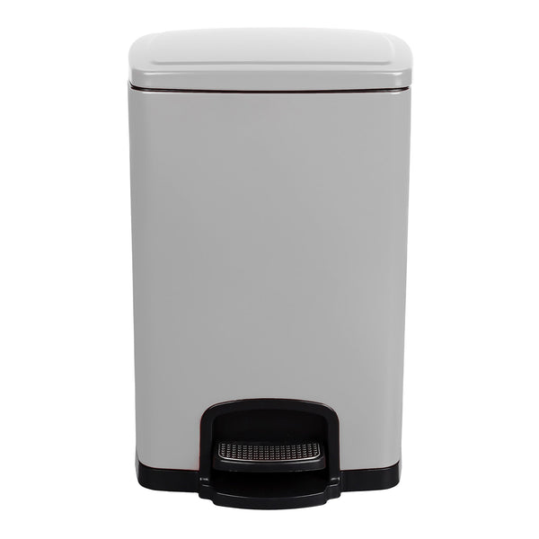 McKesson Trash Can 20 Quart / 5 gal. White Metal Square (1223684_CS) 1/CS
