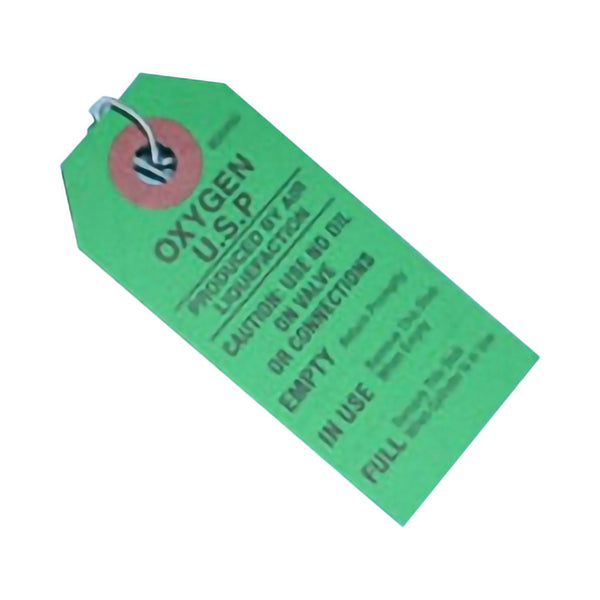 Mada Medical Products Warning Tag For Oxygen Tank Green Paper 1 Each (767183_EA) 1/EA