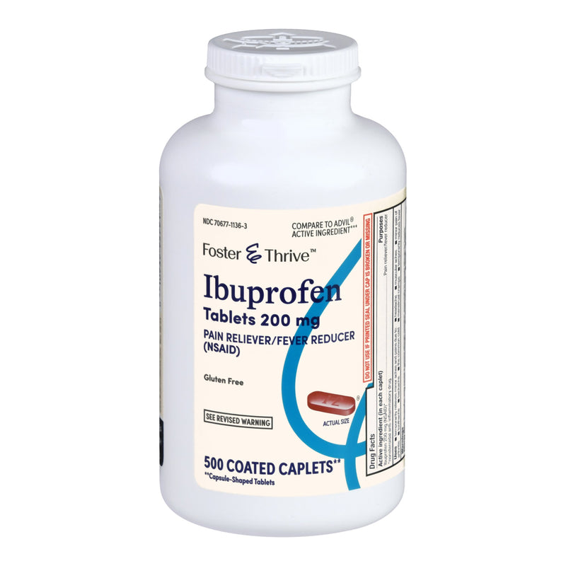Foster & Thrive™ Pain Relief 200 mg Strength Ibuprofen Caplet 500 per Bottle (1238909_BT) 1/BT