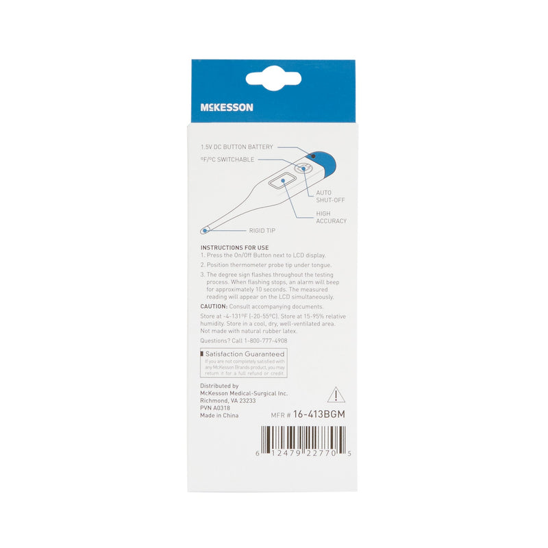 McKesson Digital Stick Thermometer Oral Probe Handheld (793284_BX) 12/BX