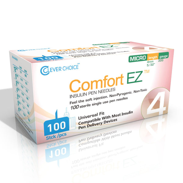 Comfort EZ™ Standard Insulin Pen Needle 32 Gauge 4 mm Length NonSafety (1083823_BX) 100/BX