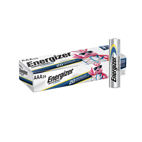 Energizer® Industrial® Lithium Battery AAA Cell 1.5V Disposable 24 per Pack (1220204_BX) 24/BX
