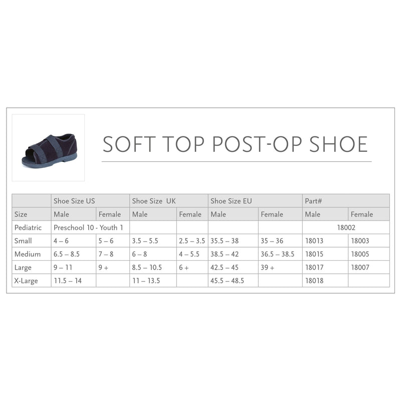 Össur® Soft Top Post-Op Shoe Medium Adult Black (505268_EA) 1/EA
