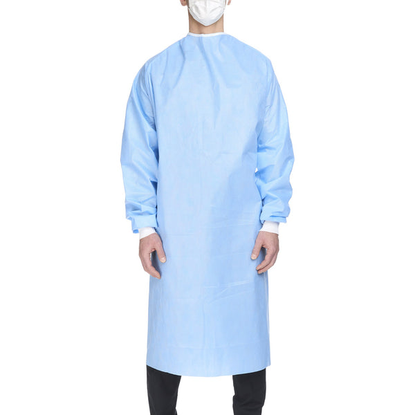 Halyard Basics Non-Reinforced Surgical Gown with Towel X-Large Blue Sterile Disposable (654135_CS) 20/CS
