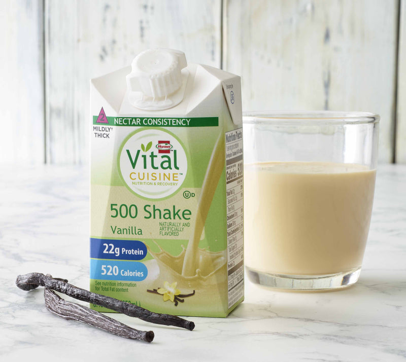 Hormel Vital Cuisine® 500 Shakes Oral Supplement Vanilla Flavor Liquid 8.45 oz. Carton (1083957_CS) 27/CS