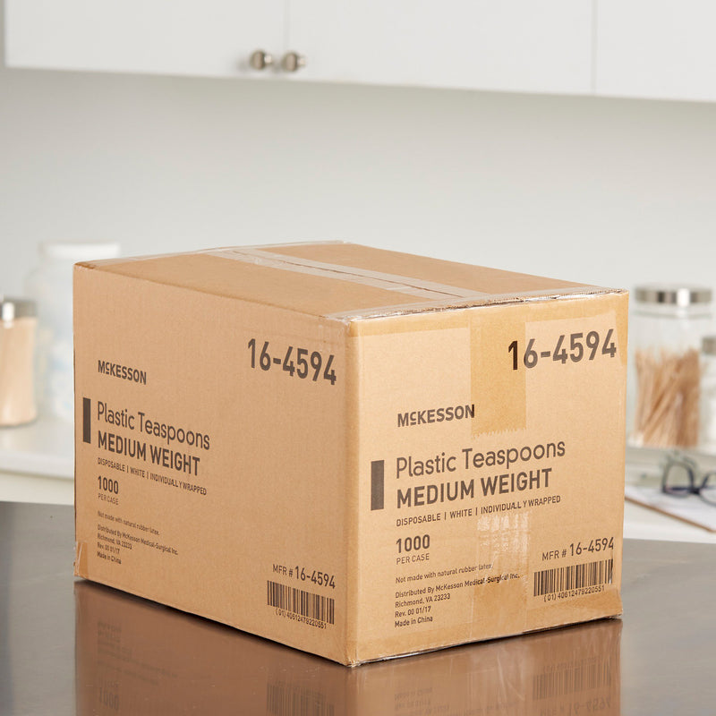 McKesson Spoon Medium Weight White Polypropylene (1049901_CS) 1000/CS