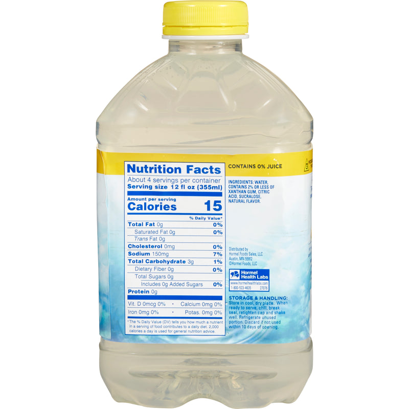Thick & Easy® Hydrolyte® Thickened Water 46 oz. Bottle Lemon Flavor Liquid IDDSI Level 3 Moderately Thick/Liquidized (732818_CS) 6/CS