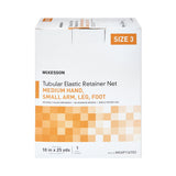McKesson Elastic Net Retainer Dressing Tubular Elastic 10 Inch X 25 Yard (25.4 cm X 22.9 m) Size 3 White Medium Hand / Small Arm / Leg / Foot NonSterile (1113347_CS) 10/CS