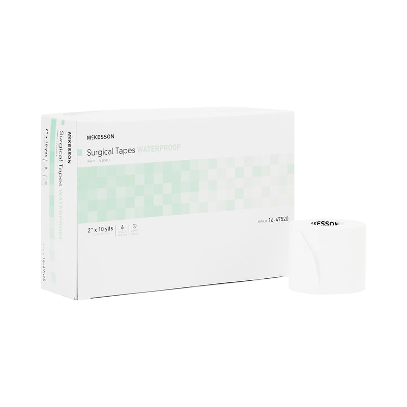 McKesson Waterproof Medical Tape White 2 Inch X 10 Yard Adhesive NonSterile (520284_CS) 72/CS