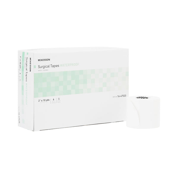 McKesson Waterproof Medical Tape White 2 Inch X 10 Yard Adhesive NonSterile (520284_BX) 6/BX