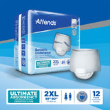 Attends® Bariatric Unisex Adult Absorbent Underwear Pull On with Tear Away Seams 2X-Large Disposable Heavy Absorbency (950228_BG) 12/BG