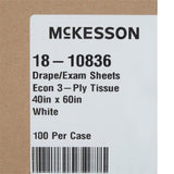 McKesson General Purpose Drape Physical Exam Drape 40 W X 60 L Inch NonSterile (216347_CS) 100/CS